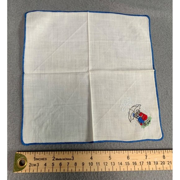 Vintage Handkerchief Lot - Elephant Duck Embroidered Designs - 7" to 10" - Picture 4 of 8